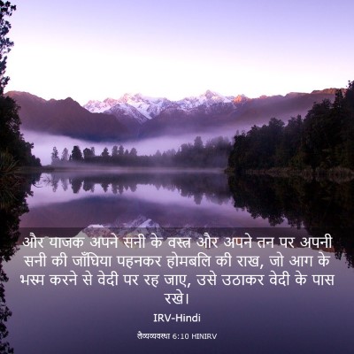 Picture 03 - लैव्यव्यवस्था 6:10 HINIRV - और याजक अपने सनी के - Bible Verse Picture