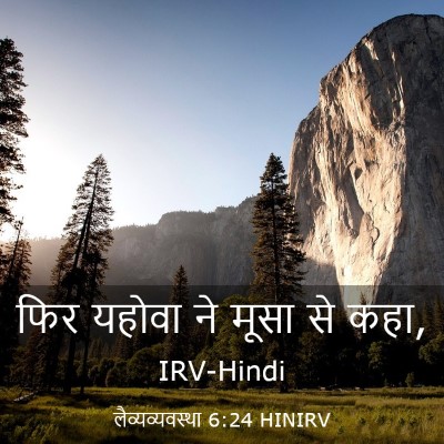 Picture 03 - लैव्यव्यवस्था 6:24 HINIRV - फिर यहोवा ने मूसा - Bible Verse Picture