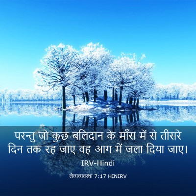 Picture 03 - लैव्यव्यवस्था 7:17 HINIRV - परन्तु जो कुछ - Bible Verse Picture