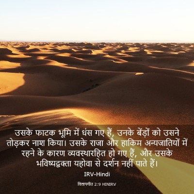 Picture 03 - विलापगीत 2:9 HINIRV - उसके फाटक भूमि में - Bible Verse Picture