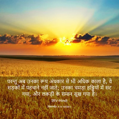 Picture 03 - विलापगीत 4:8 HINIRV - परन्तु अब उनका रूप - Bible Verse Picture