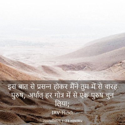 Picture 03 - व्यवस्थाविवरण 1:23 HINIRV - इस बात से प्रसन्‍न - Bible Verse Picture