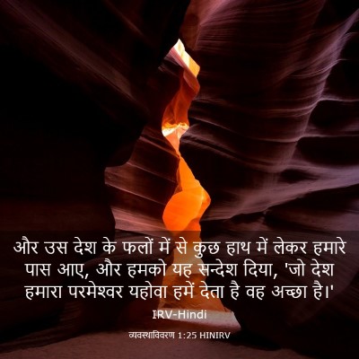 Picture 03 - व्यवस्थाविवरण 1:25 HINIRV - और उस देश के फलों - Bible Verse Picture