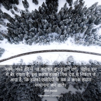 Picture 03 - व्यवस्थाविवरण 1:27 HINIRV - अपने-अपने डेरे में - Bible Verse Picture