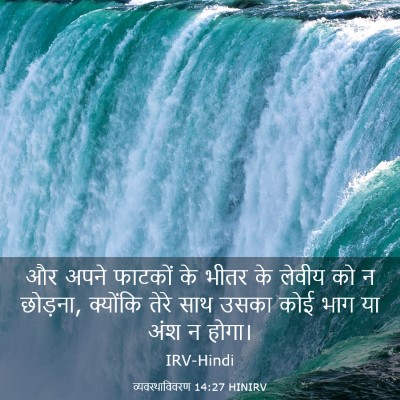 Picture 03 - व्यवस्थाविवरण 14:27 HINIRV - और अपने फाटकों के - Bible Verse Picture