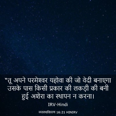 Picture 03 - व्यवस्थाविवरण 16:21 HINIRV - “तू अपने - Bible Verse Picture