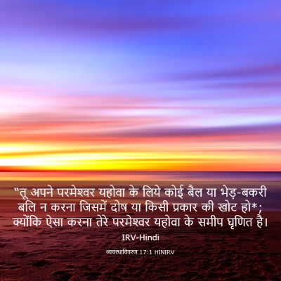 Picture 03 - व्यवस्थाविवरण 17:1 HINIRV - “तू अपने - Bible Verse Picture
