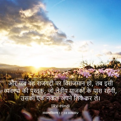Picture 03 - व्यवस्थाविवरण 17:18 HINIRV - और जब वह राजगद्दी - Bible Verse Picture