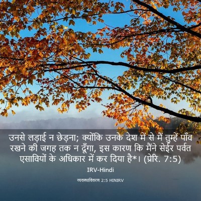 Picture 03 - व्यवस्थाविवरण 2:5 HINIRV - उनसे लड़ाई न - Bible Verse Picture