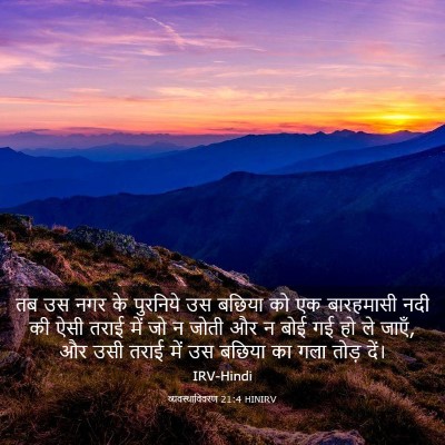 Picture 03 - व्यवस्थाविवरण 21:4 HINIRV - तब उस नगर के - Bible Verse Picture