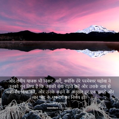 Picture 03 - व्यवस्थाविवरण 21:5 HINIRV - और लेवीय याजक भी - Bible Verse Picture