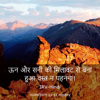 Picture 03 - व्यवस्थाविवरण 22:11 HINIRV - ऊन और सनी की मिलावट - Bible Verse Picture