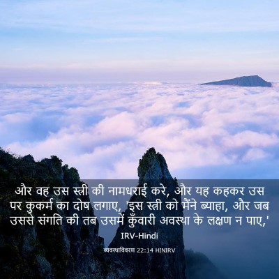 Picture 03 - व्यवस्थाविवरण 22:14 HINIRV - और वह उस स्त्री की - Bible Verse Picture