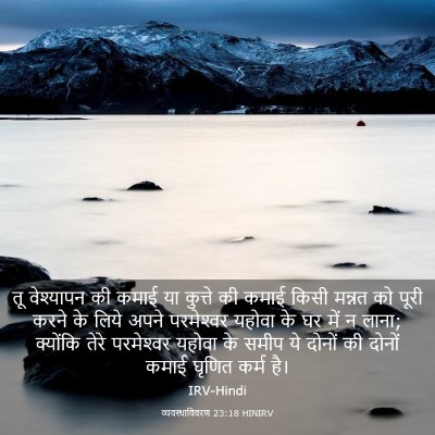 Picture 03 - व्यवस्थाविवरण 23:18 HINIRV - तू वेश्यापन की - Bible Verse Picture