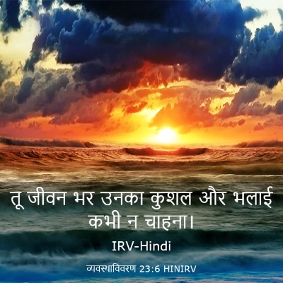 Picture 03 - व्यवस्थाविवरण 23:6 HINIRV - तू जीवन भर उनका - Bible Verse Picture