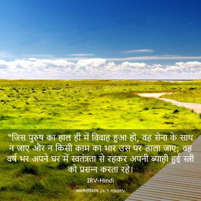 Picture 03 - व्यवस्थाविवरण 24:5 HINIRV - “जिस पुरुष का हाल - Bible Verse Picture