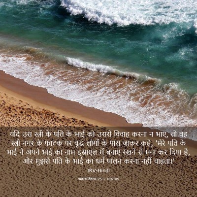 Picture 03 - व्यवस्थाविवरण 25:7 HINIRV - यदि उस स्त्री के - Bible Verse Picture
