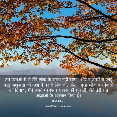 Picture 03 - व्यवस्थाविवरण 26:14 HINIRV - उन वस्तुओं में से - Bible Verse Picture