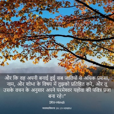 Picture 03 - व्यवस्थाविवरण 26:19 HINIRV - और कि वह अपनी बनाई - Bible Verse Picture