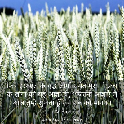 Picture 03 - व्यवस्थाविवरण 27:1 HINIRV - फिर इस्राएल के - Bible Verse Picture