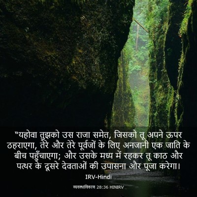 Picture 03 - व्यवस्थाविवरण 28:36 HINIRV - “यहोवा तुझको उस - Bible Verse Picture