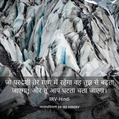 Picture 03 - व्यवस्थाविवरण 28:43 HINIRV - जो परदेशी तेरे - Bible Verse Picture