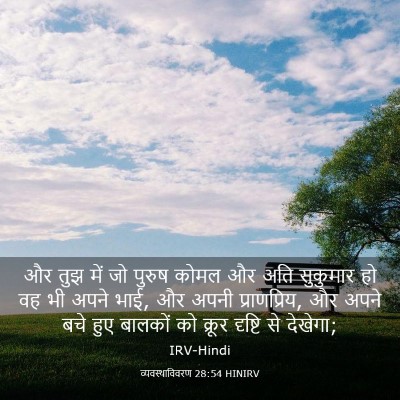 Picture 03 - व्यवस्थाविवरण 28:54 HINIRV - और तुझ में जो पुरुष - Bible Verse Picture