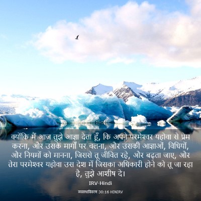 Picture 03 - व्यवस्थाविवरण 30:16 HINIRV - क्योंकि मैं आज - Bible Verse Picture