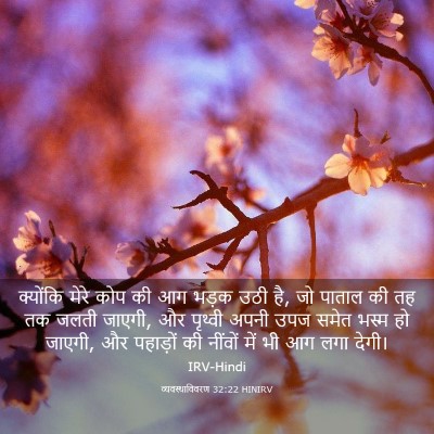 Picture 03 - व्यवस्थाविवरण 32:22 HINIRV - क्योंकि मेरे कोप - Bible Verse Picture