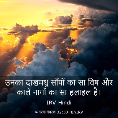 Picture 03 - व्यवस्थाविवरण 32:33 HINIRV - उनका दाखमधु - Bible Verse Picture