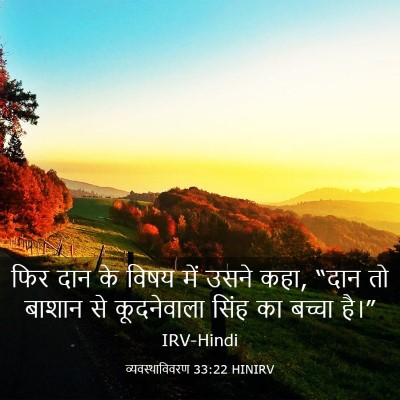 Picture 03 - व्यवस्थाविवरण 33:22 HINIRV - फिर दान के विषय में - Bible Verse Picture