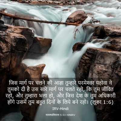Picture 03 - व्यवस्थाविवरण 5:33 HINIRV - जिस मार्ग पर चलने - Bible Verse Picture