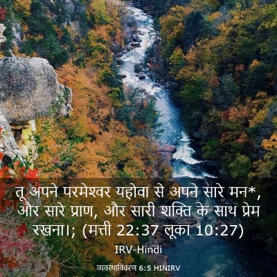 Picture 03 - व्यवस्थाविवरण 6:5 HINIRV - तू अपने परमेश्‍वर - Bible Verse Picture