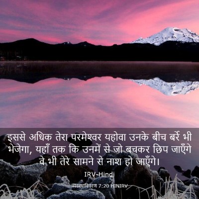 Picture 03 - व्यवस्थाविवरण 7:20 HINIRV - इससे अधिक तेरा - Bible Verse Picture