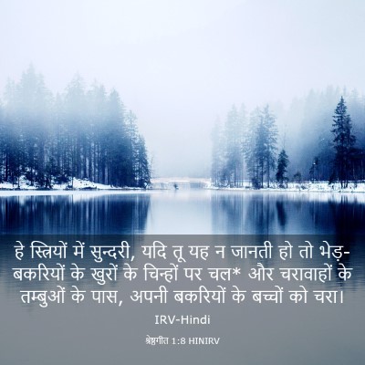 Picture 03 - श्रेष्ठगीत 1:8 HINIRV - हे स्त्रियों में - Bible Verse Picture