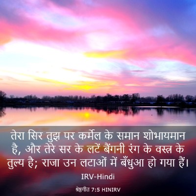 Picture 03 - श्रेष्ठगीत 7:5 HINIRV - तेरा सिर तुझ पर - Bible Verse Picture