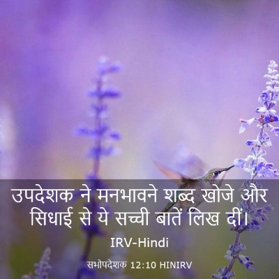 Picture 03 - सभोपदेशक 12:10 HINIRV - उपदेशक ने मनभावने - Bible Verse Picture