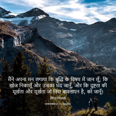 Picture 03 - सभोपदेशक 7:25 HINIRV - मैंने अपना मन - Bible Verse Picture