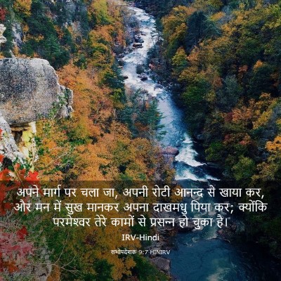 Picture 03 - सभोपदेशक 9:7 HINIRV - अपने मार्ग पर चला - Bible Verse Picture