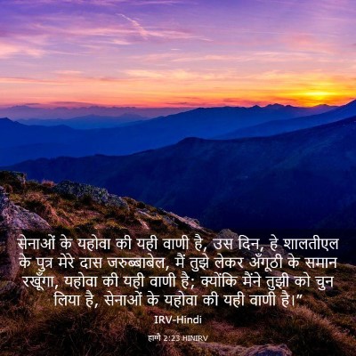 Picture 03 - हाग्गै 2:23 HINIRV - सेनाओं के यहोवा की - Bible Verse Picture
