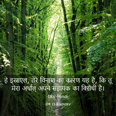 Picture 03 - होशे 13:9 HINIRV - हे इस्राएल, तेरे - Bible Verse Picture
