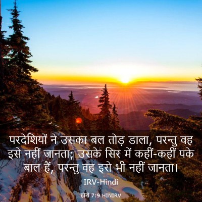 Picture 03 - होशे 7:9 HINIRV - परदेशियों ने उसका - Bible Verse Picture