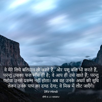 Picture 03 - होशे 8:13 HINIRV - वे मेरे लिये - Bible Verse Picture