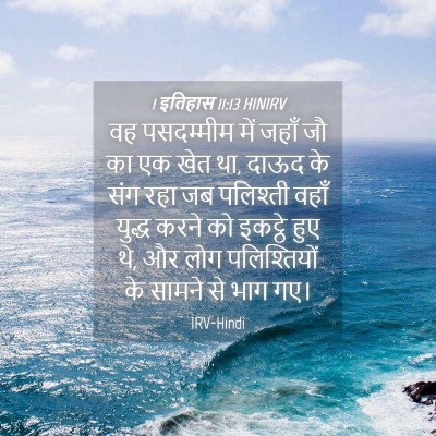 Picture 04 - 1 इतिहास 11:13 HINIRV - वह पसदम्मीम में - Bible Verse Picture