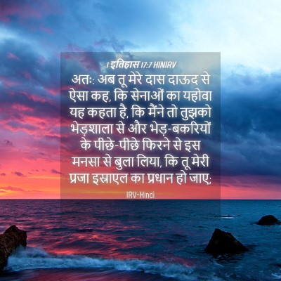 Picture 04 - 1 इतिहास 17:7 HINIRV - अतः: अब तू मेरे दास - Bible Verse Picture