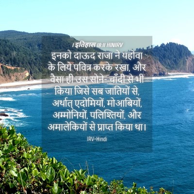 Picture 04 - 1 इतिहास 18:11 HINIRV - इनको दाऊद राजा ने - Bible Verse Picture