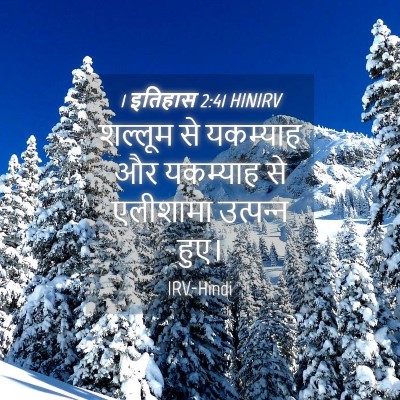 Picture 04 - 1 इतिहास 2:41 HINIRV - शल्लूम से यकम्याह - Bible Verse Picture