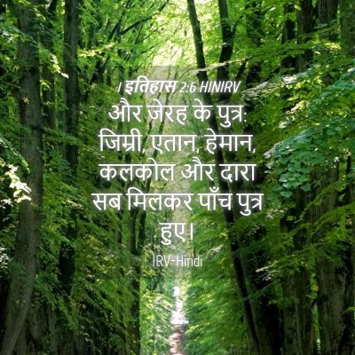 Picture 04 - 1 इतिहास 2:6 HINIRV - और जेरह के पुत्र: - Bible Verse Picture