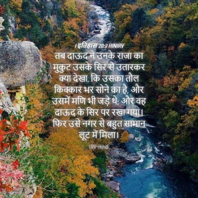 Picture 04 - 1 इतिहास 20:2 HINIRV - तब दाऊद ने उनके - Bible Verse Picture