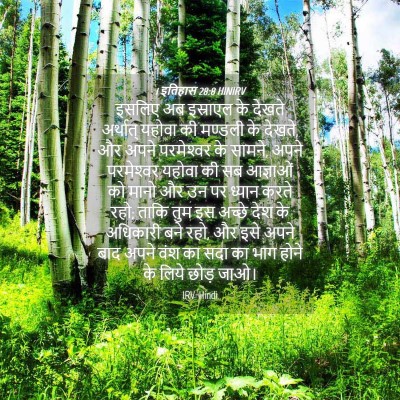 Picture 04 - 1 इतिहास 28:8 HINIRV - इसलिए अब इस्राएल - Bible Verse Picture